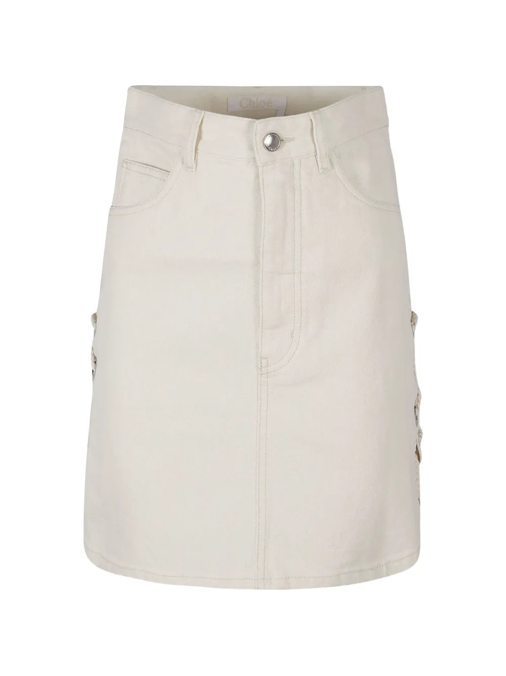 Chloé lace-detail mini skirt - Nude