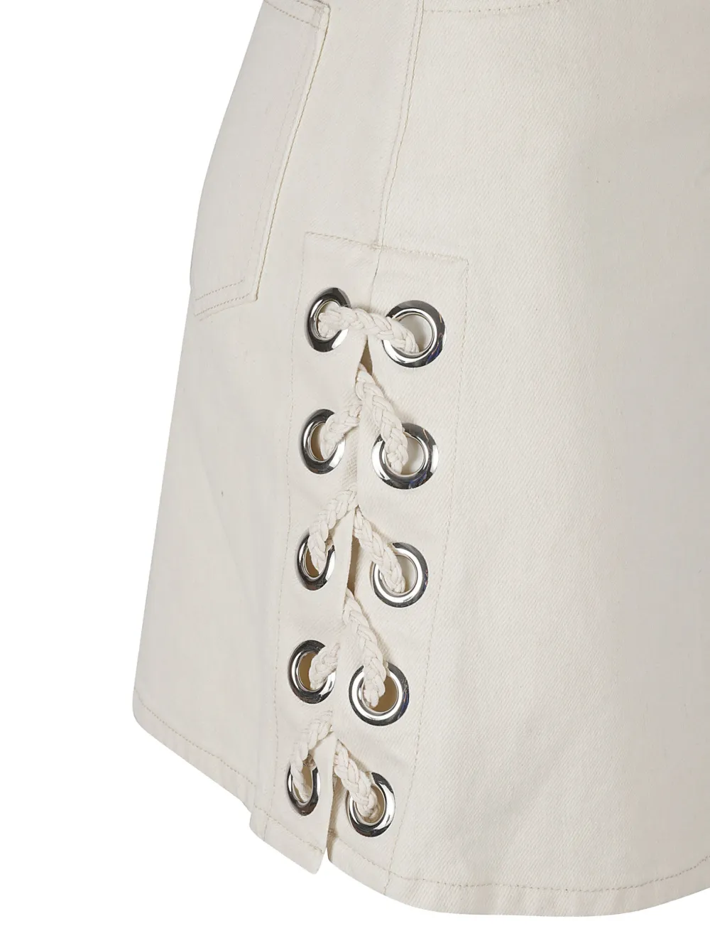 Chloé Mini-rok met kanten detail Beige