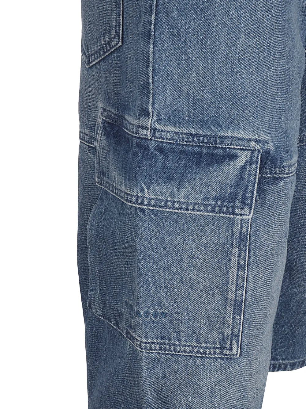 Givenchy Denim shorts met cargo zak Blauw