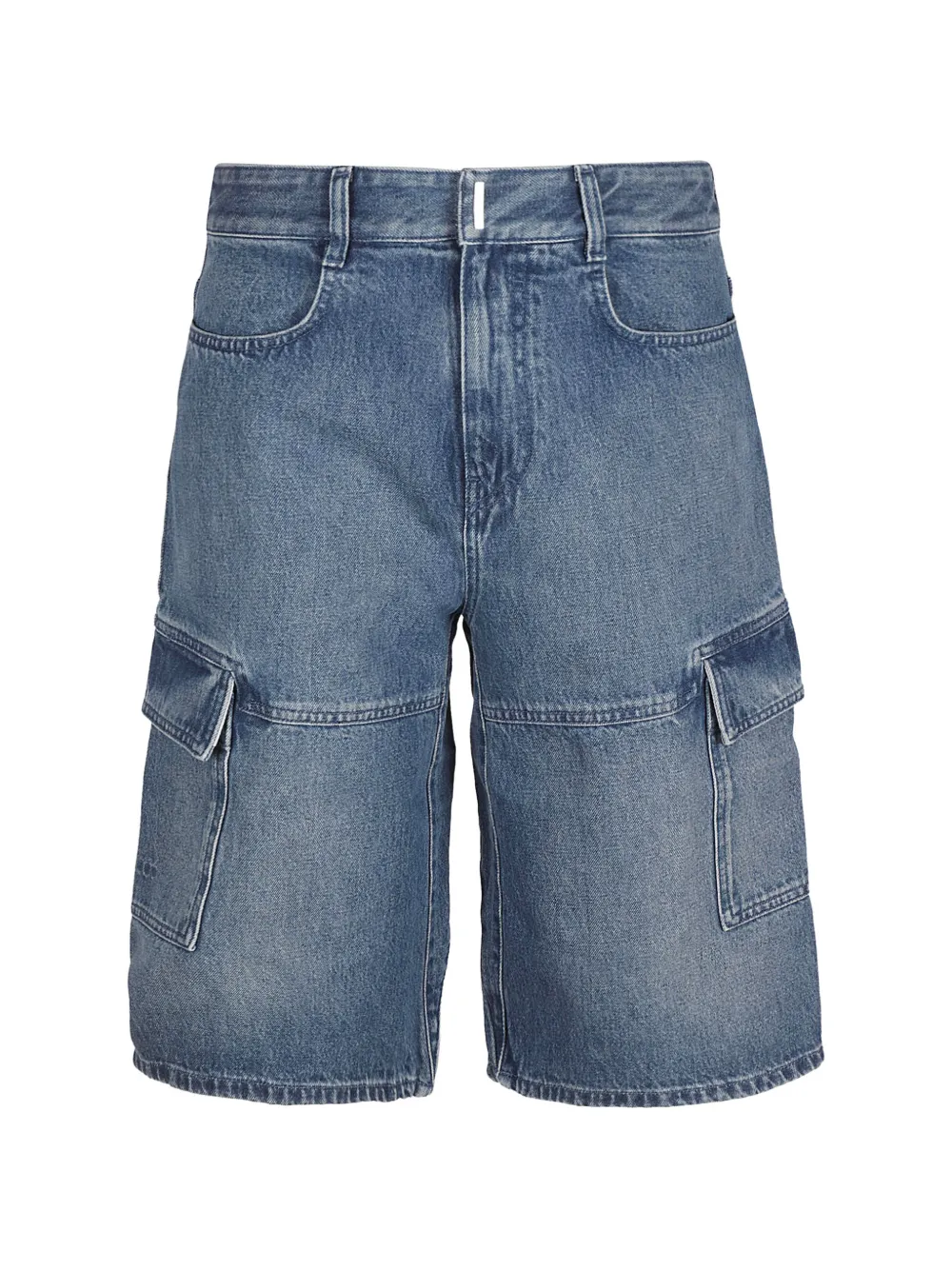 Givenchy cargo-pocket denim shorts - Blau