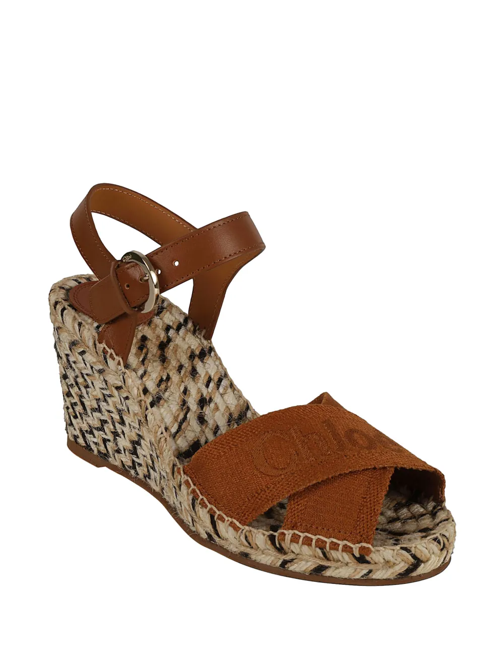 Chloé Piia crossover-strap sandals Bruin