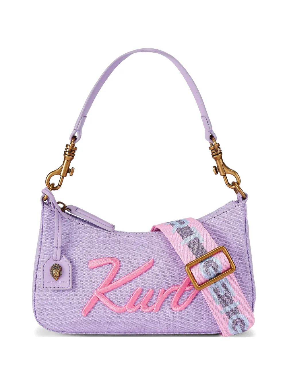 Kurt Geiger London logo-embroidered tote bag - Purple