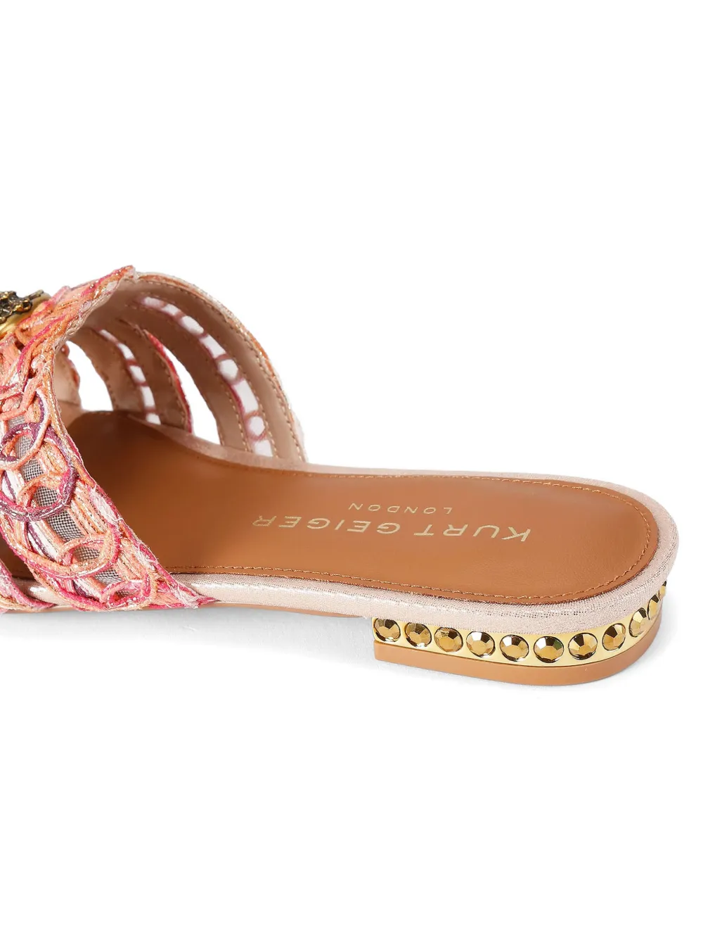 Kurt Geiger London Geweven verfraaide loafers Roze