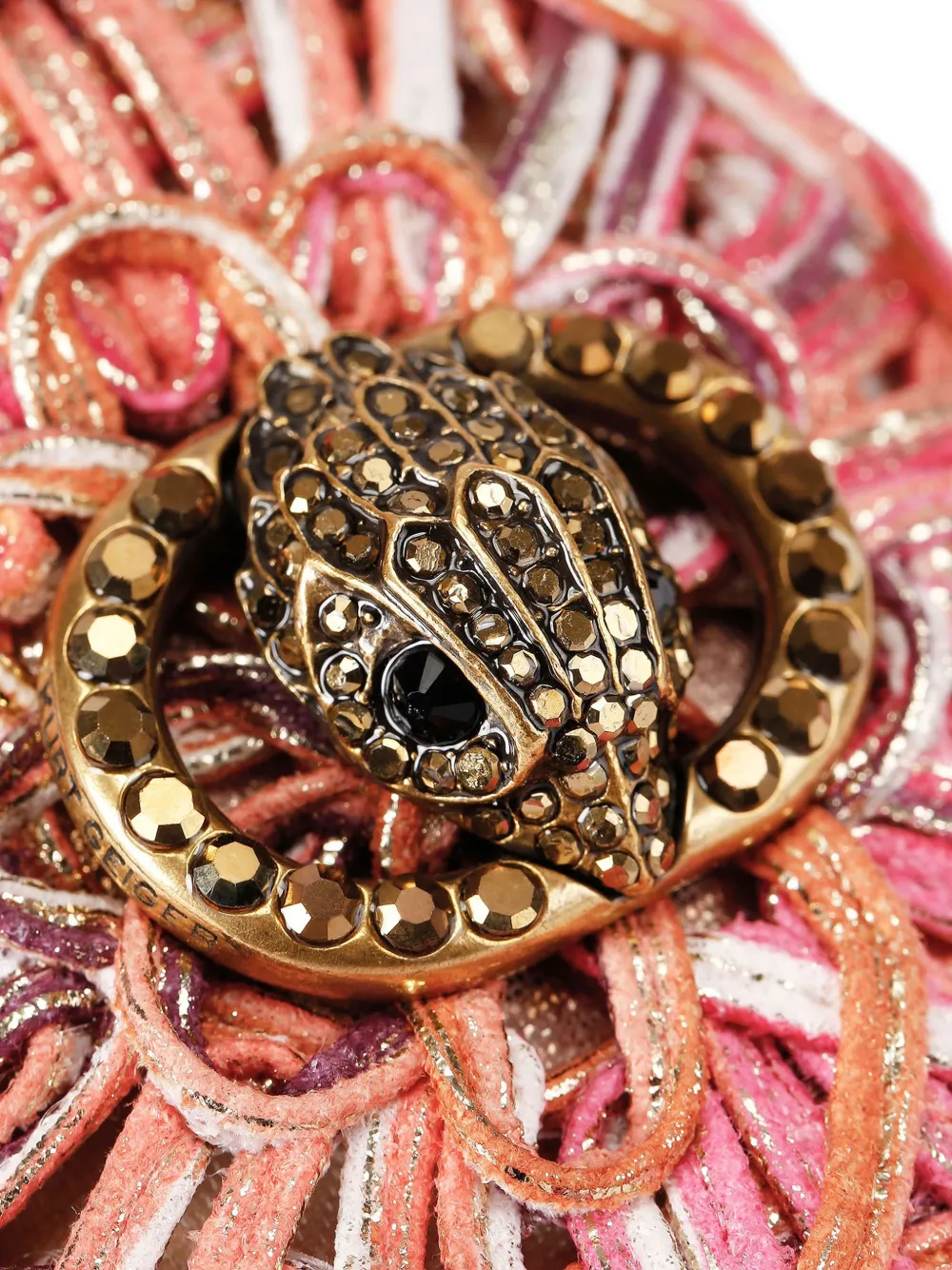 Kurt Geiger London Geweven verfraaide loafers Roze