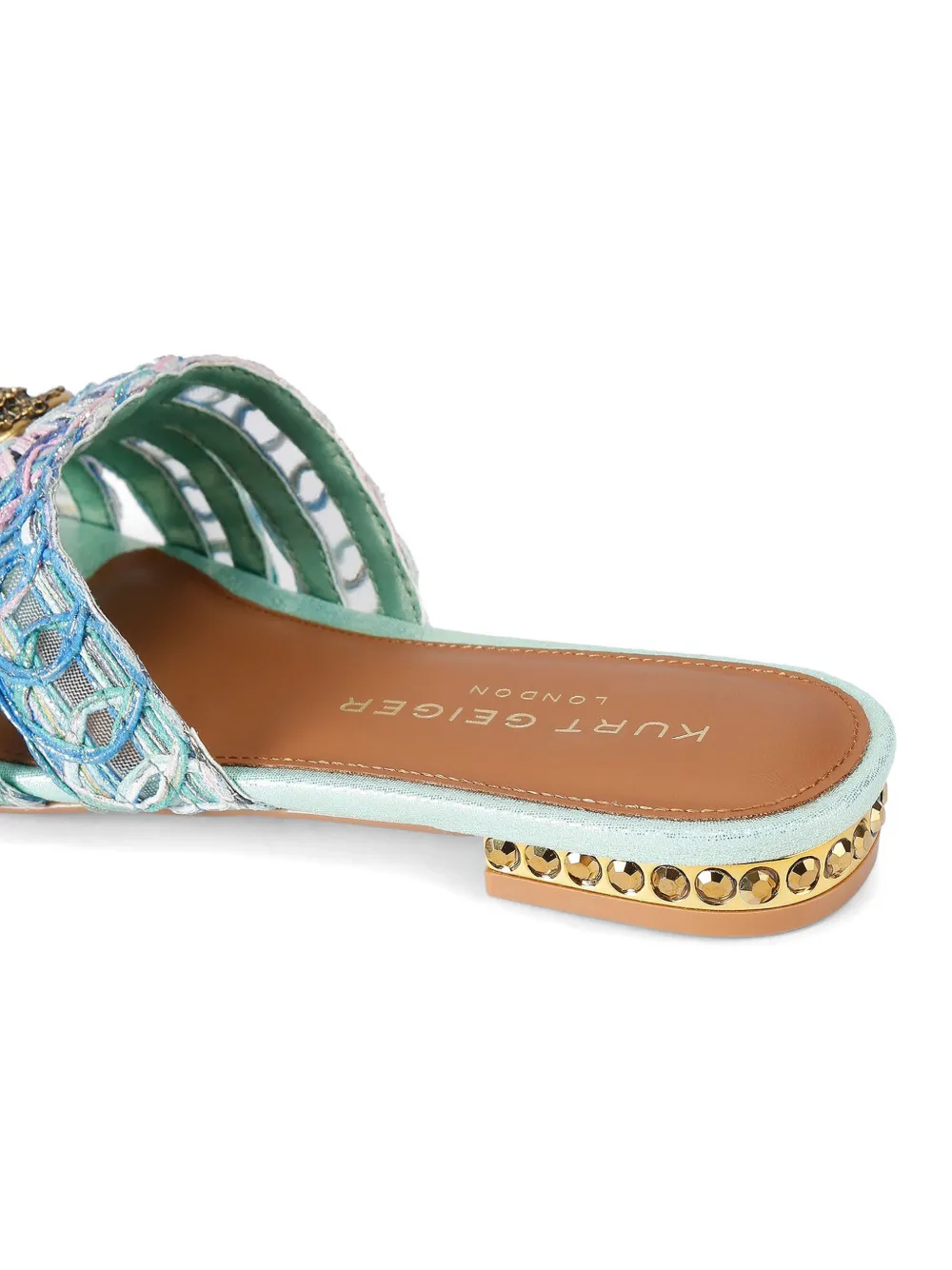 Kurt Geiger London Geweven sandalen met adelaarshoofd Blauw