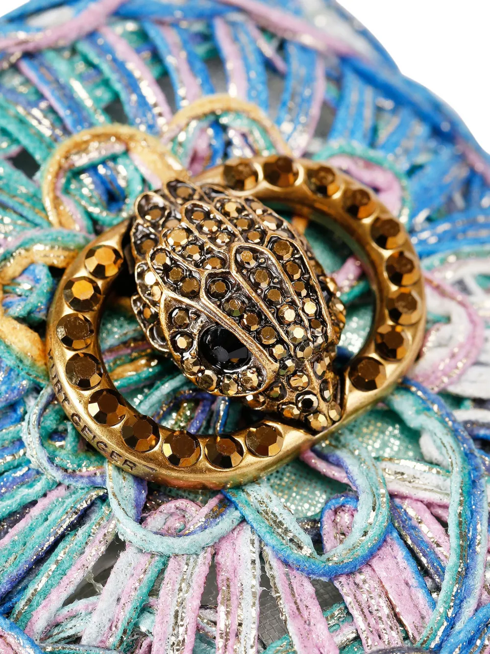 Kurt Geiger London Geweven sandalen met adelaarshoofd Blauw