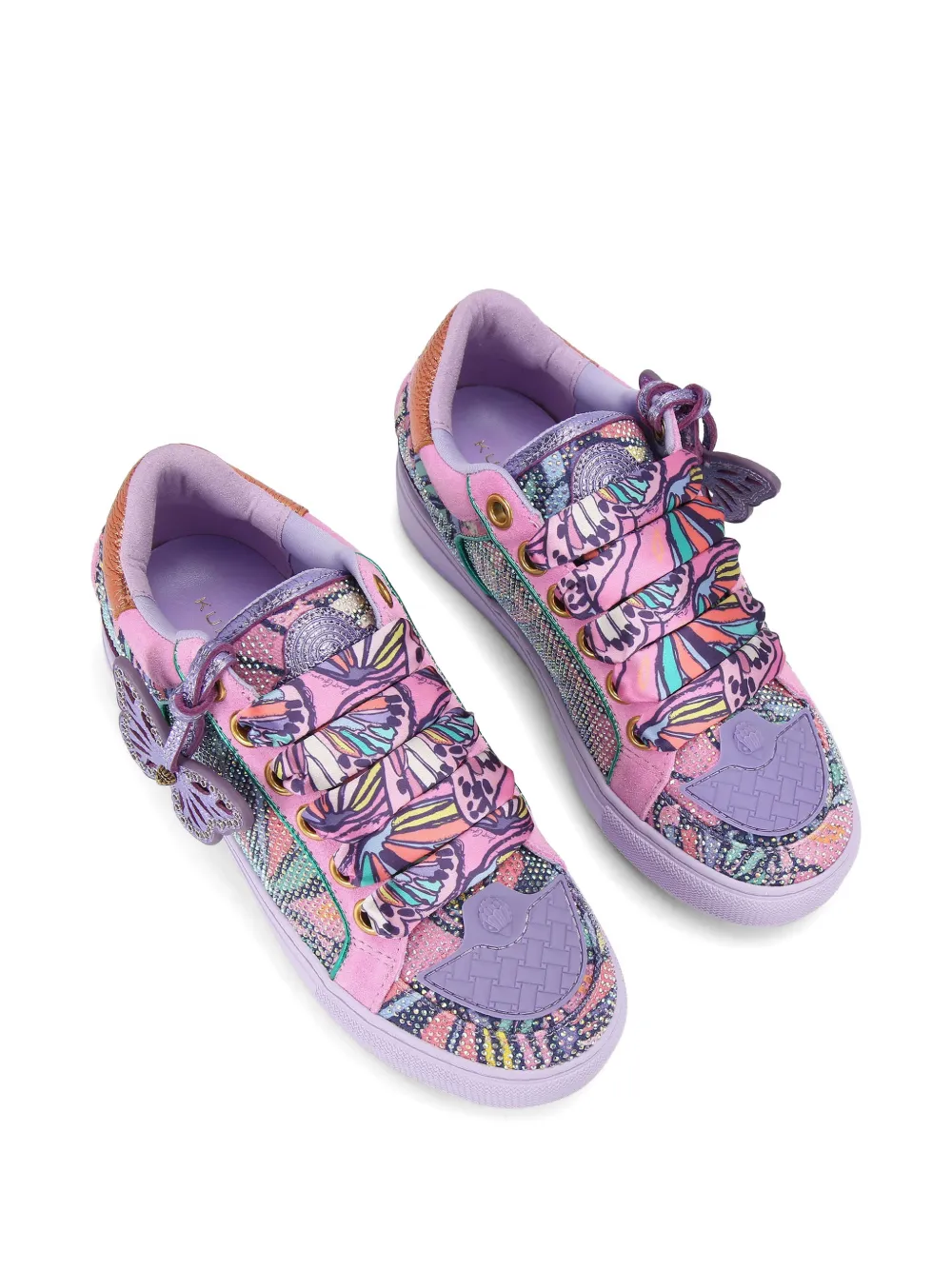 Kurt Geiger London Southbank sneakers met vlinderprint Roze