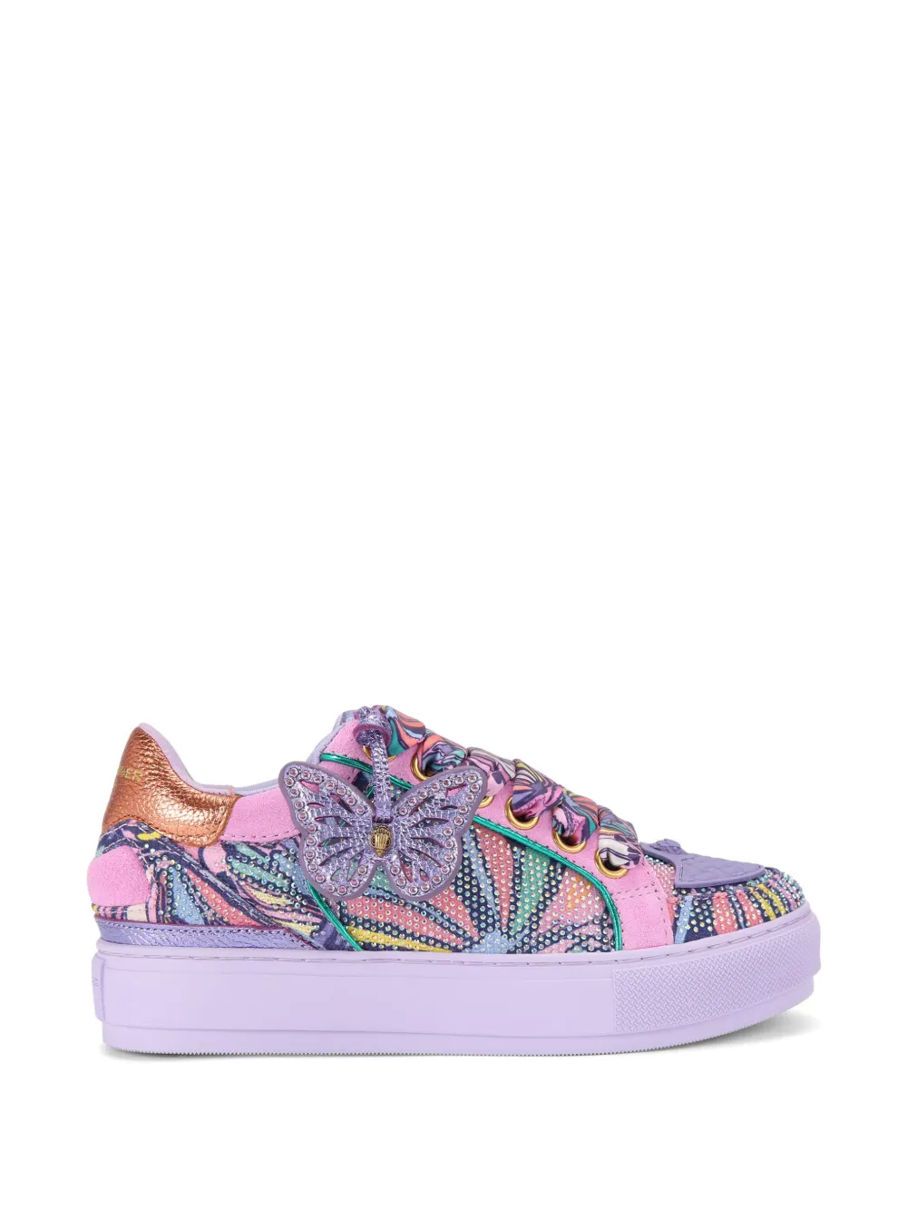 Kurt Geiger London Southbank sneakers met vlinderprint Roze
