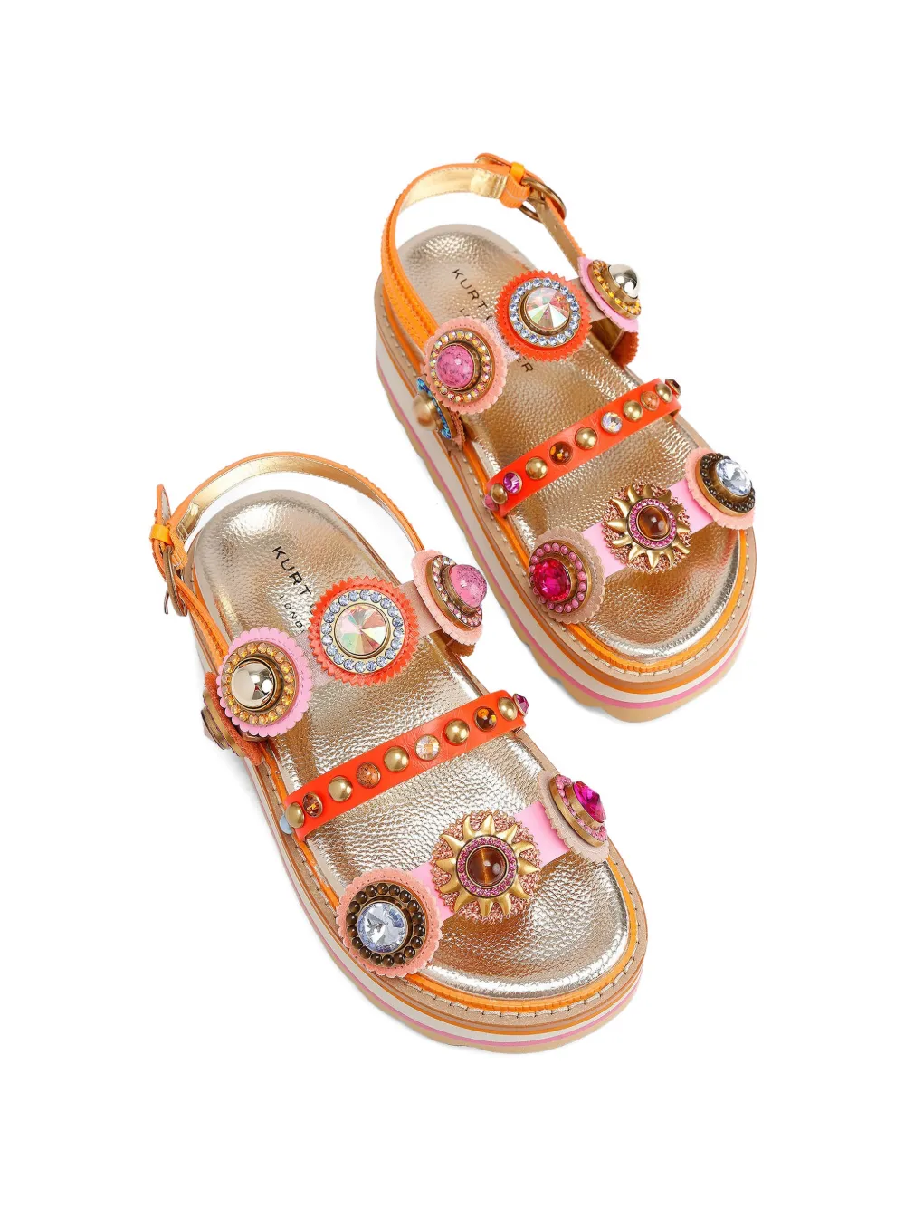 Kurt Geiger London Sandalen met plateauzool Goud