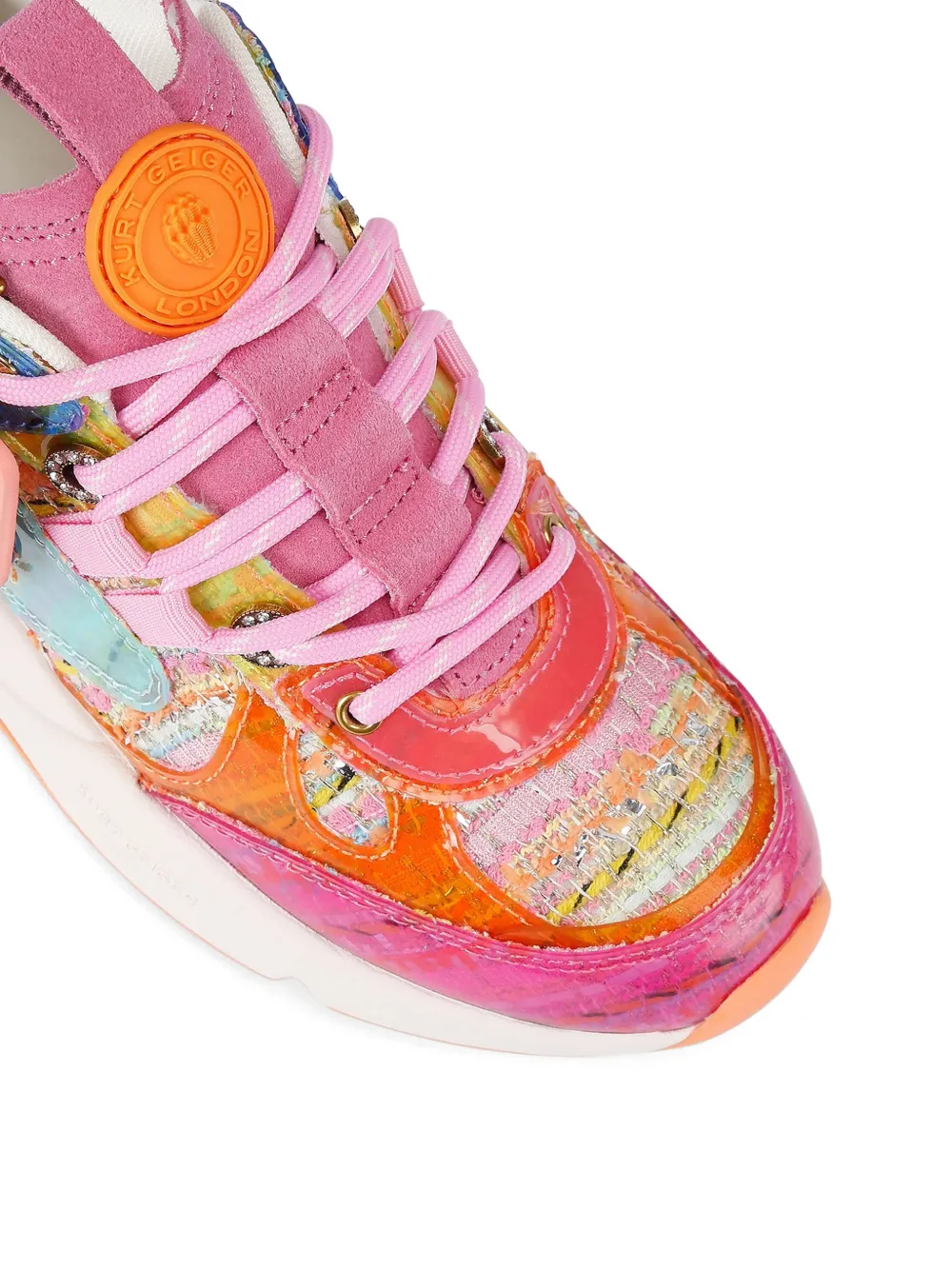 Kurt Geiger London Rainbow tweed Runner sneakers Roze