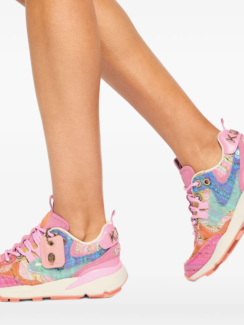 Kurt Geiger London Rainbow tweed Runner sneakers Roze