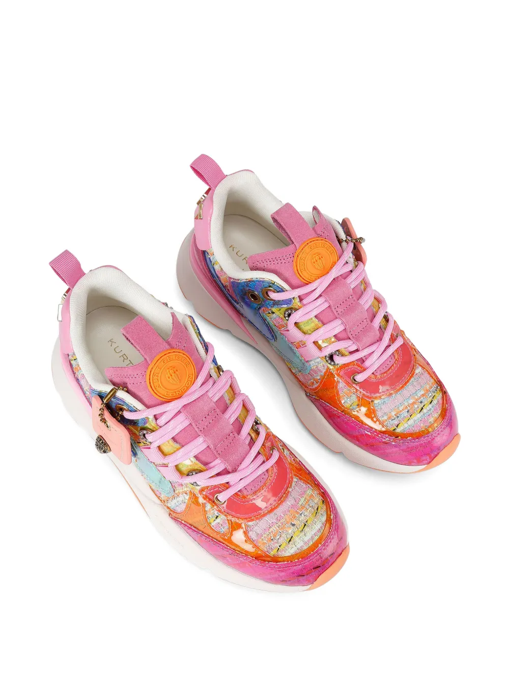 Kurt Geiger London Rainbow tweed Runner sneakers Roze