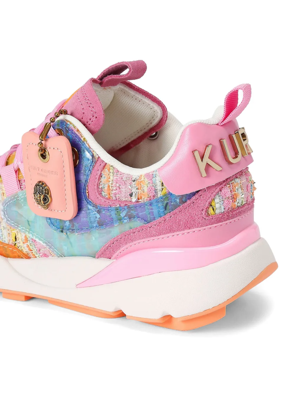 Kurt Geiger London Rainbow tweed Runner sneakers Roze