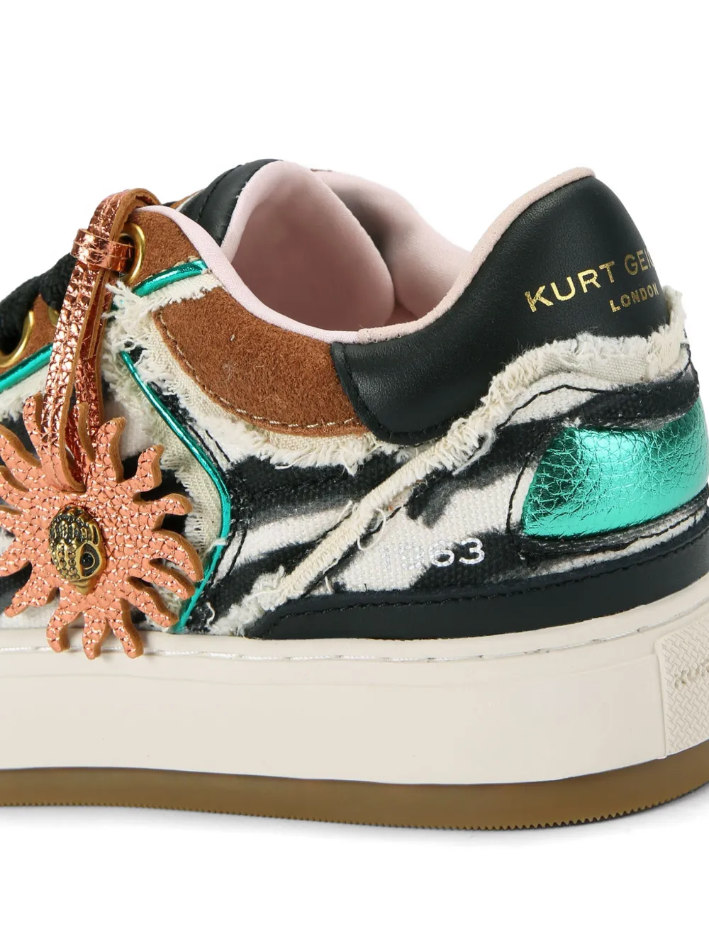 Kurt Geiger London Sunbeam Tag sneakers met zebraprint Bruin