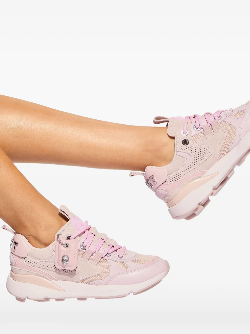 Kurt Geiger London Lettie suède hardloopsneakers Roze