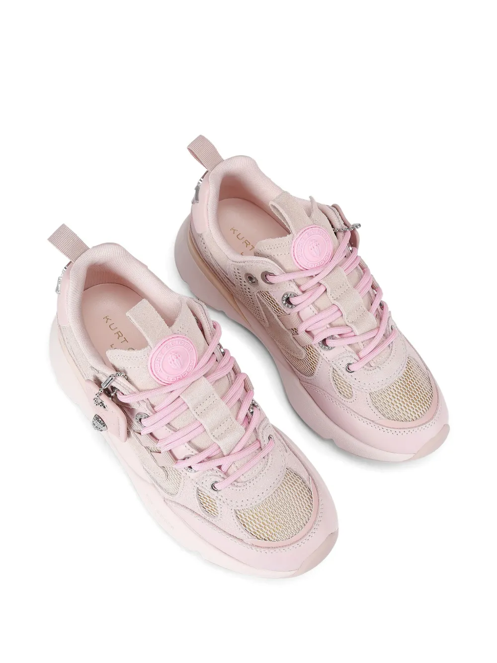 Kurt Geiger London Lettie suède hardloopsneakers Roze