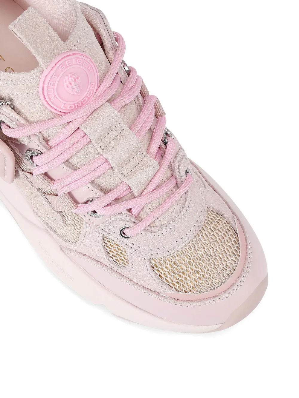 Kurt Geiger London Lettie suède hardloopsneakers Roze