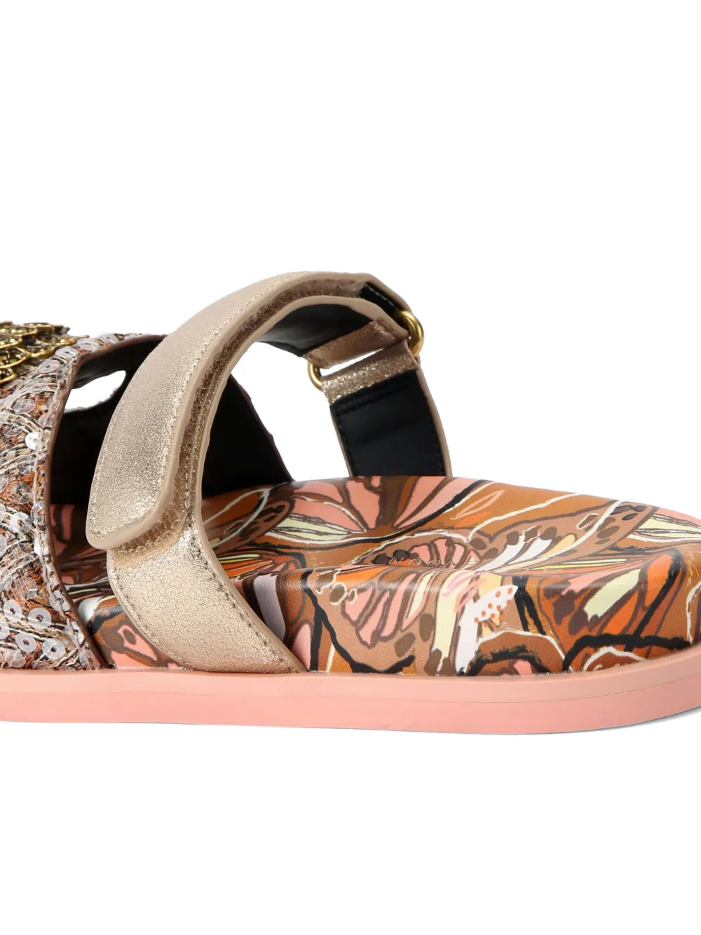 Kurt Geiger London Eagle sandalen met pailletten en uitgesneden details Beige