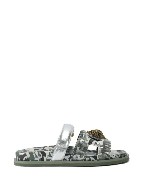 Kurt Geiger London camouflage eagle cut out sandals