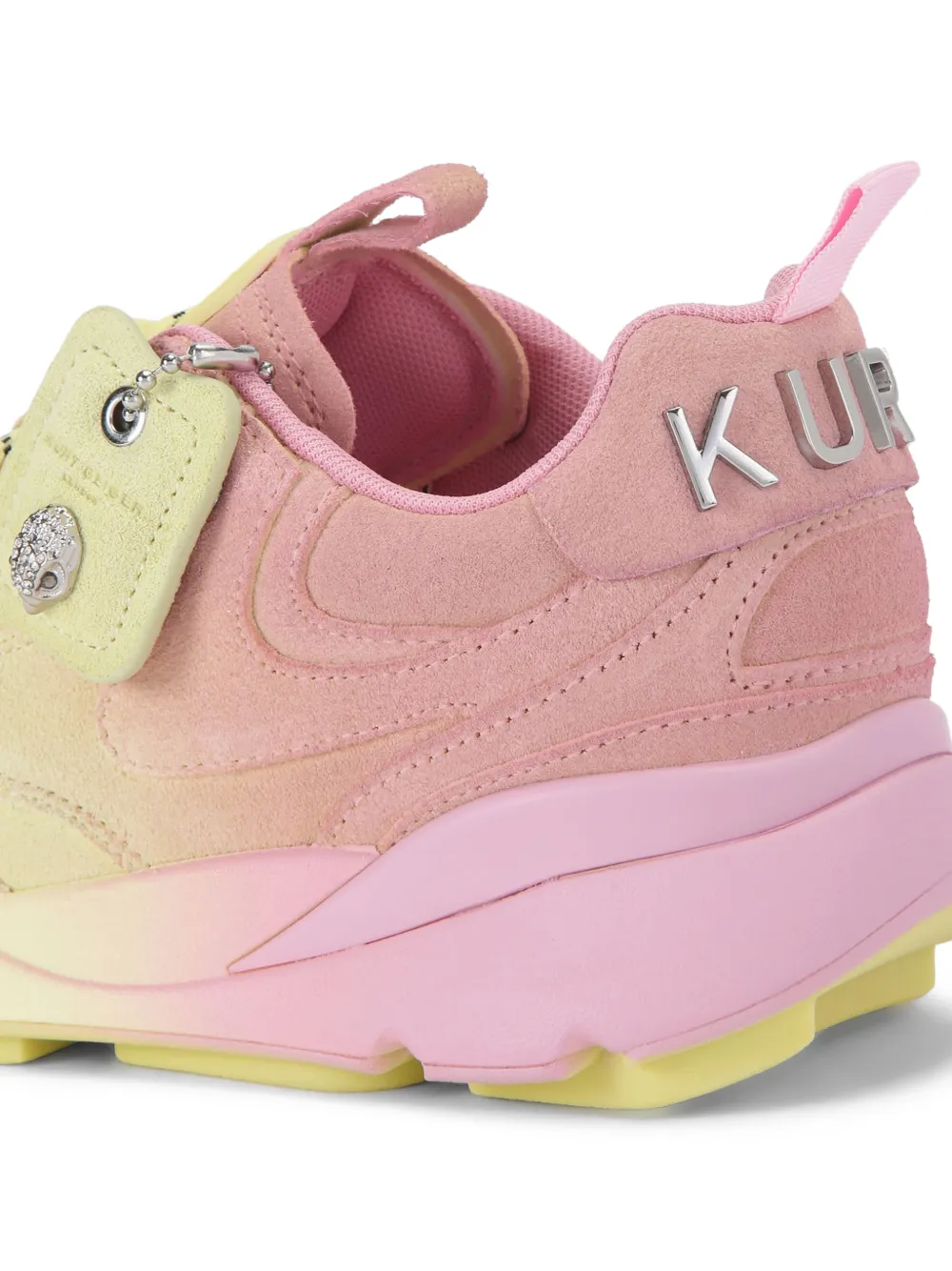 Kurt Geiger London Kurt Runner suède sneakers met ombre Geel