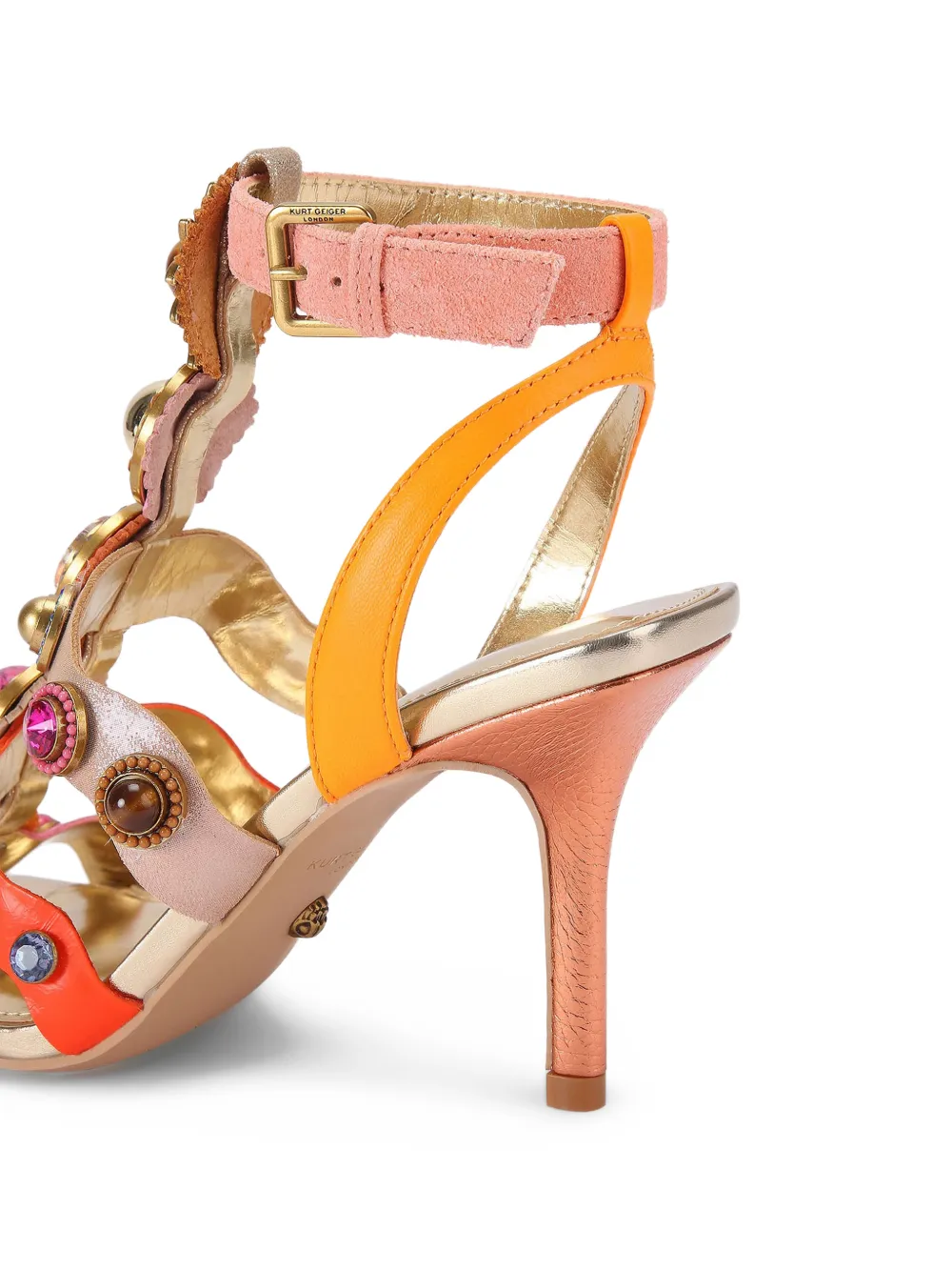Kurt Geiger London Stones Crystal Octavia Gladiator sandalen Goud