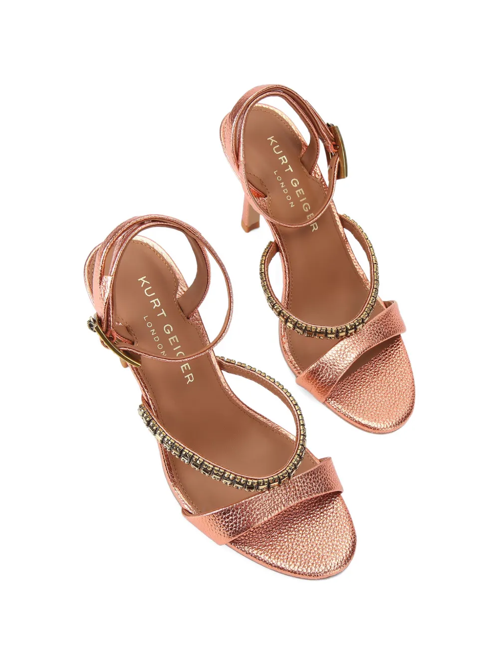 Kurt Geiger London Sandalen met kristallen bandje Roze