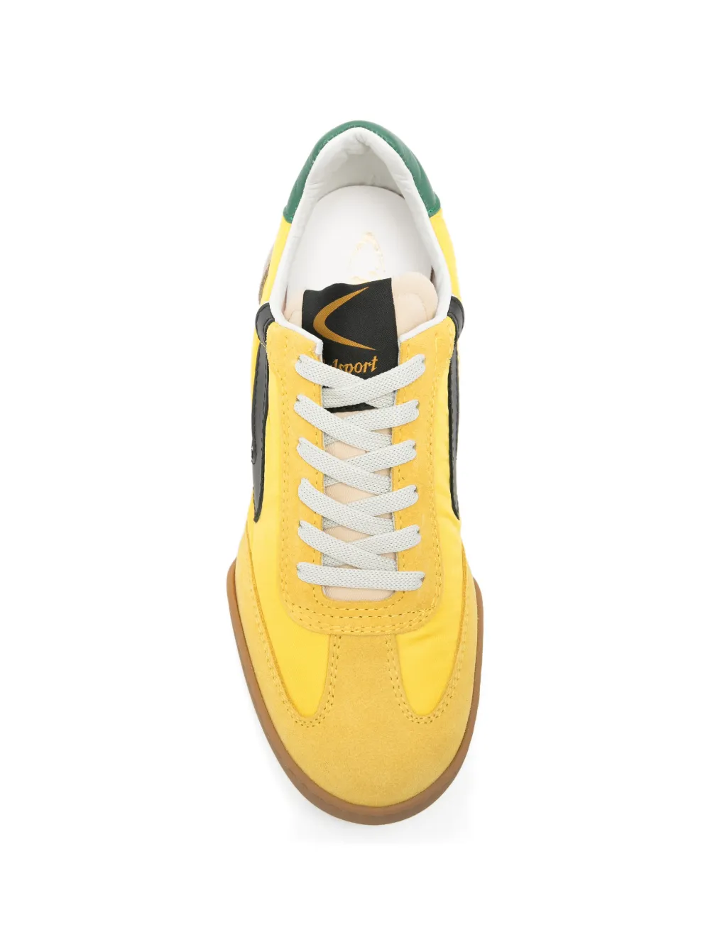 Valsport Sneakers met suède vlak Geel