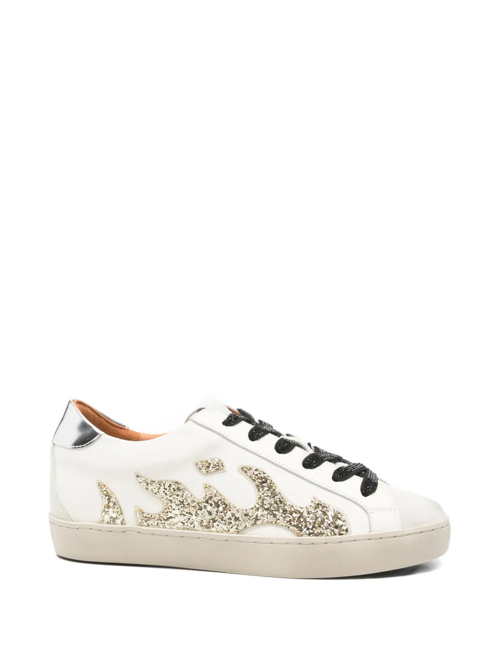 Gamin glitter-embellishment sneakers - Weiß