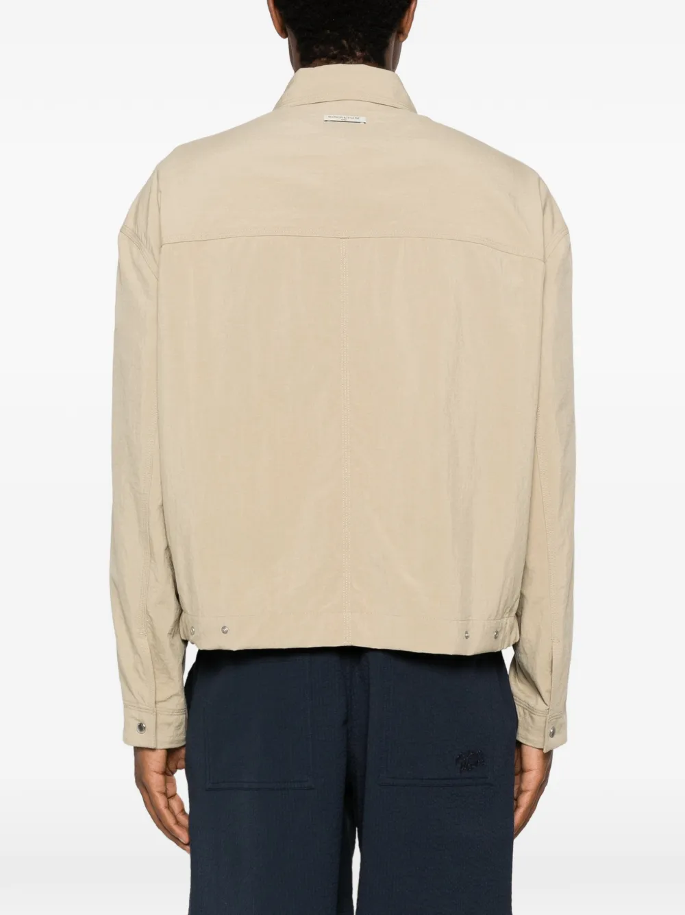 Maison Kitsuné Zip-up Flap-pocket Jacket In Neutral