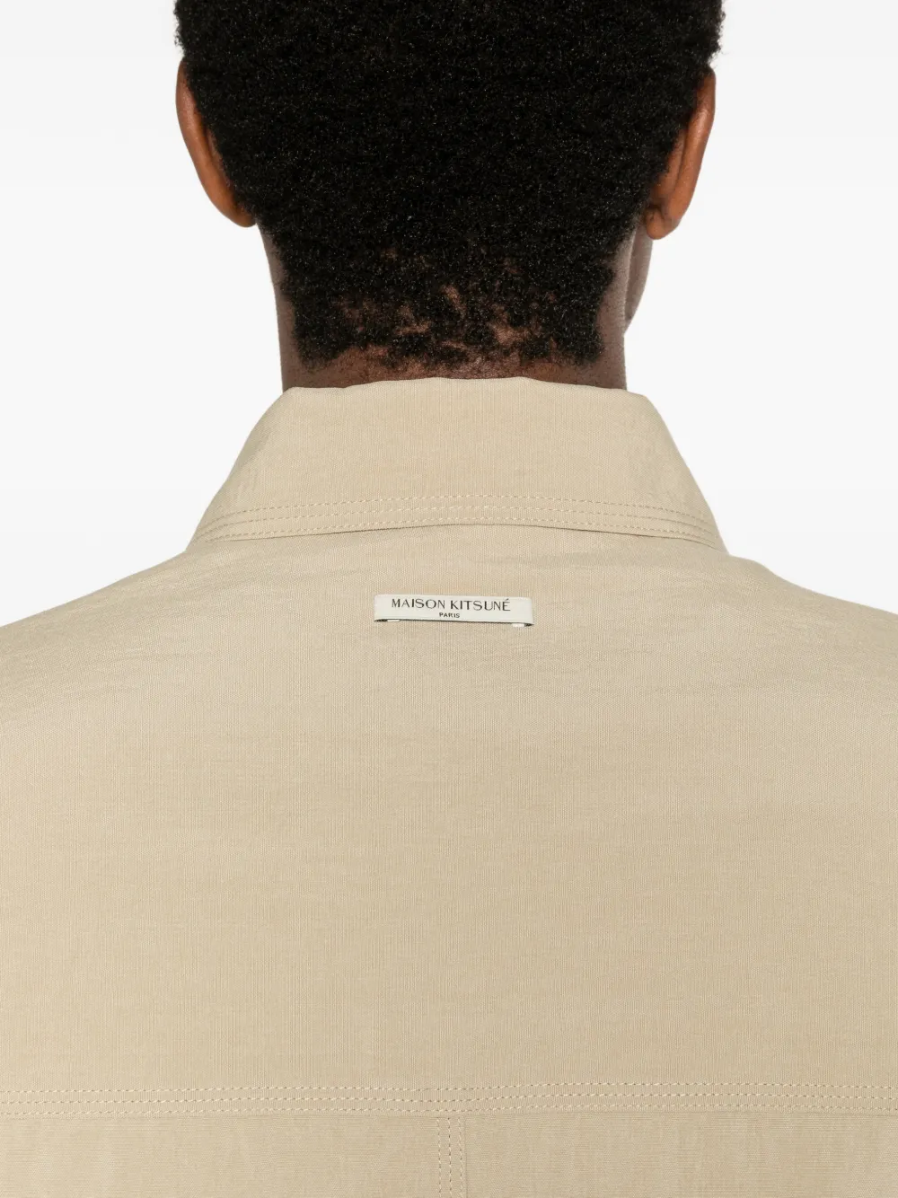 Maison Kitsuné Zip-up Flap-pocket Jacket In Neutral