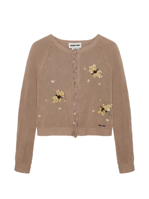 SHUSHU/TONG floral-embellishment cardigan
