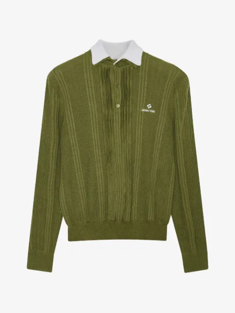 SHUSHU/TONG logo-embroidered polo top