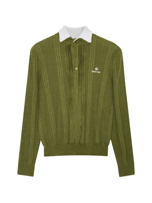 Shushu/Tong Logo-embroidered Polo Top in Green