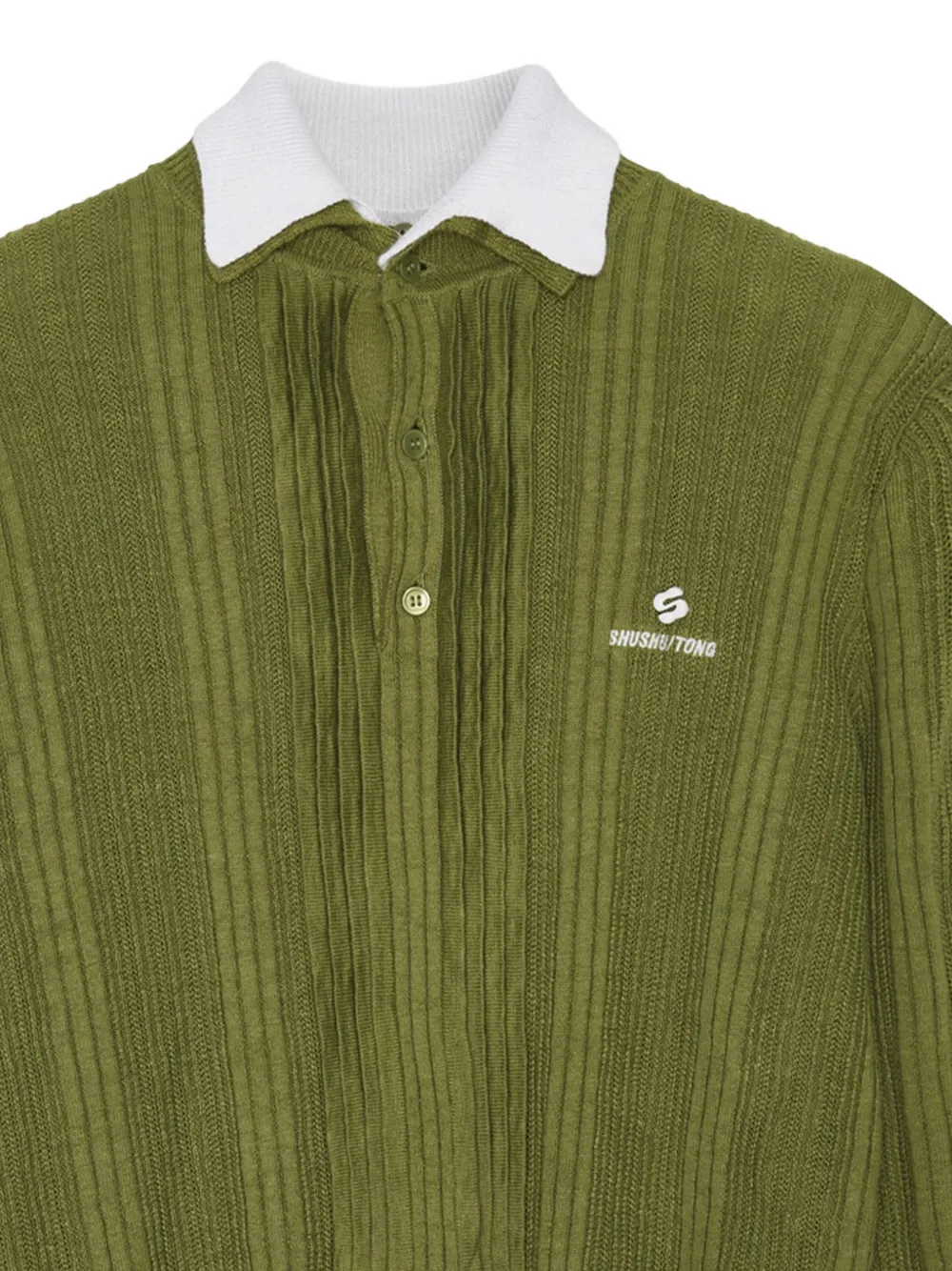SHUSHU TONG Polotop met geborduurd logo Groen