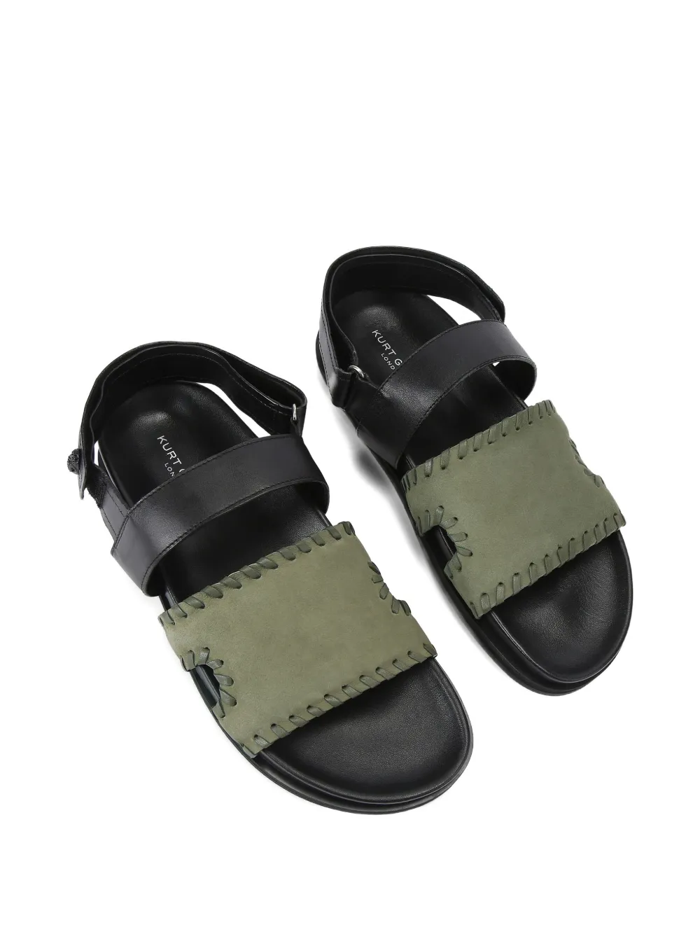 Kurt Geiger London Bakerboy sandalen met stiksel bandje Zwart