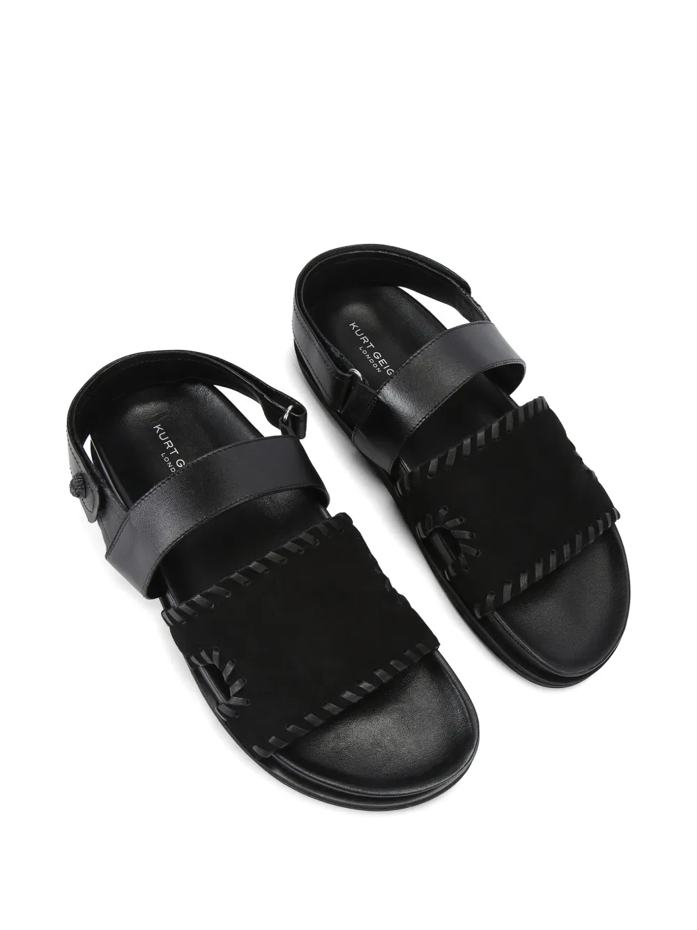 Kurt Geiger London Bakerboy sandalen met stiksel bandje Zwart