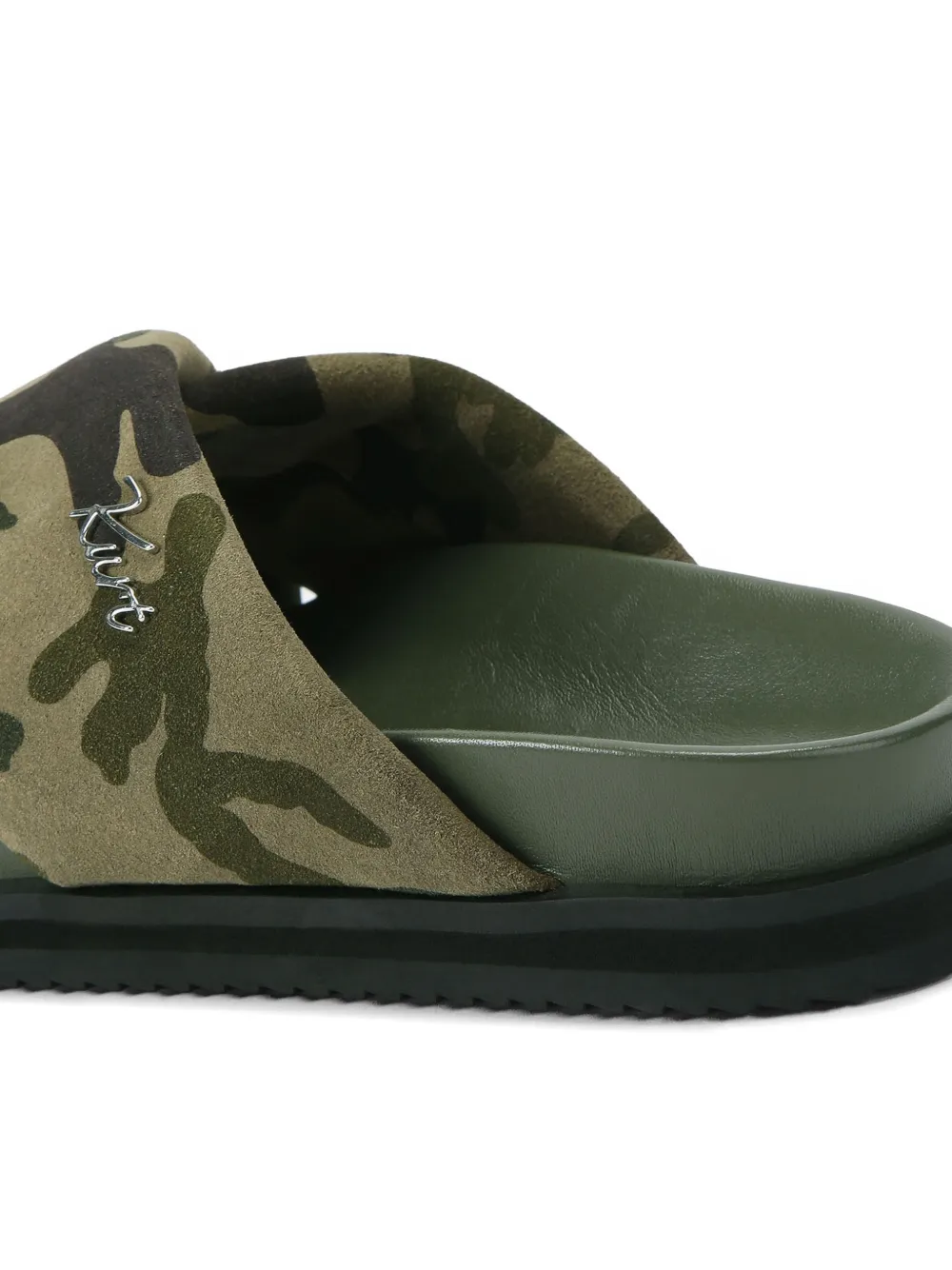 Kurt Geiger London Baron sandalen met gekruiste bandjes en camouflageprint Groen