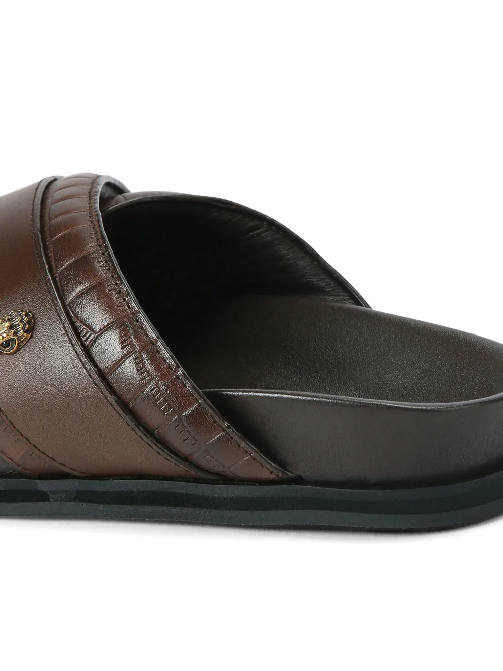 Kurt Geiger London Baron sandalen met krokodillen-reliëf Bruin