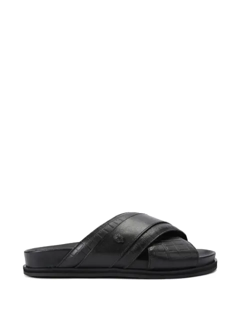 Kurt Geiger London Baron croc-embossed eagle head sandals
