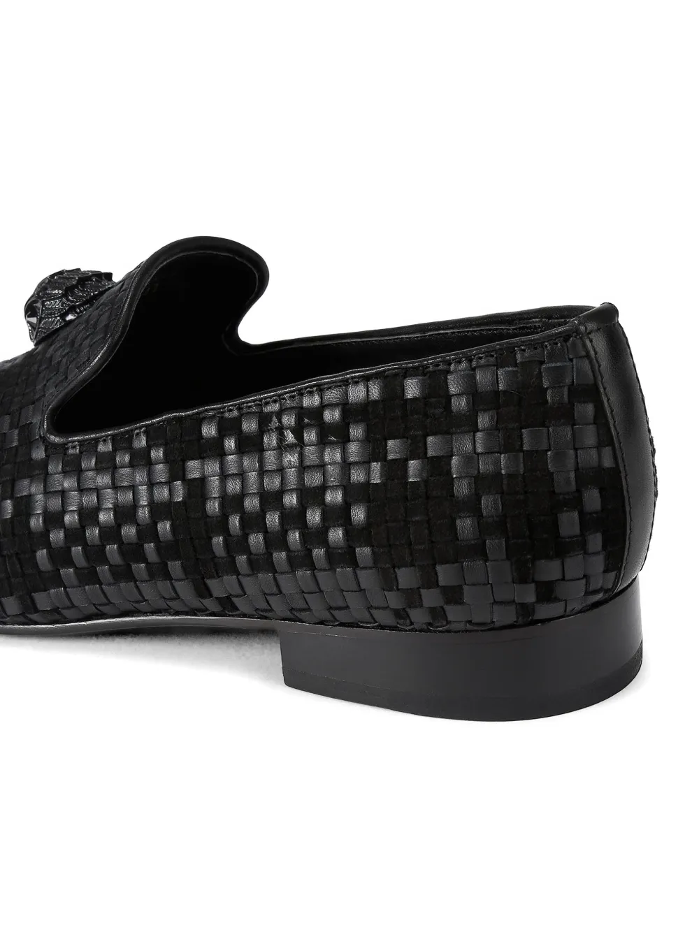Kurt Geiger London Ace Stud geweven loafers Zwart