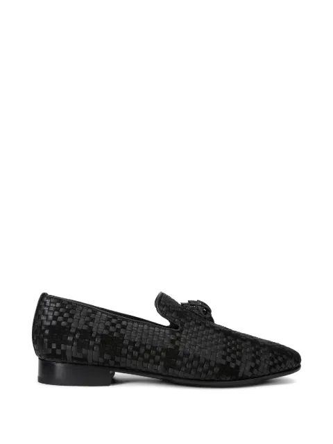 Kurt Geiger London Ace Stud woven-design loafers