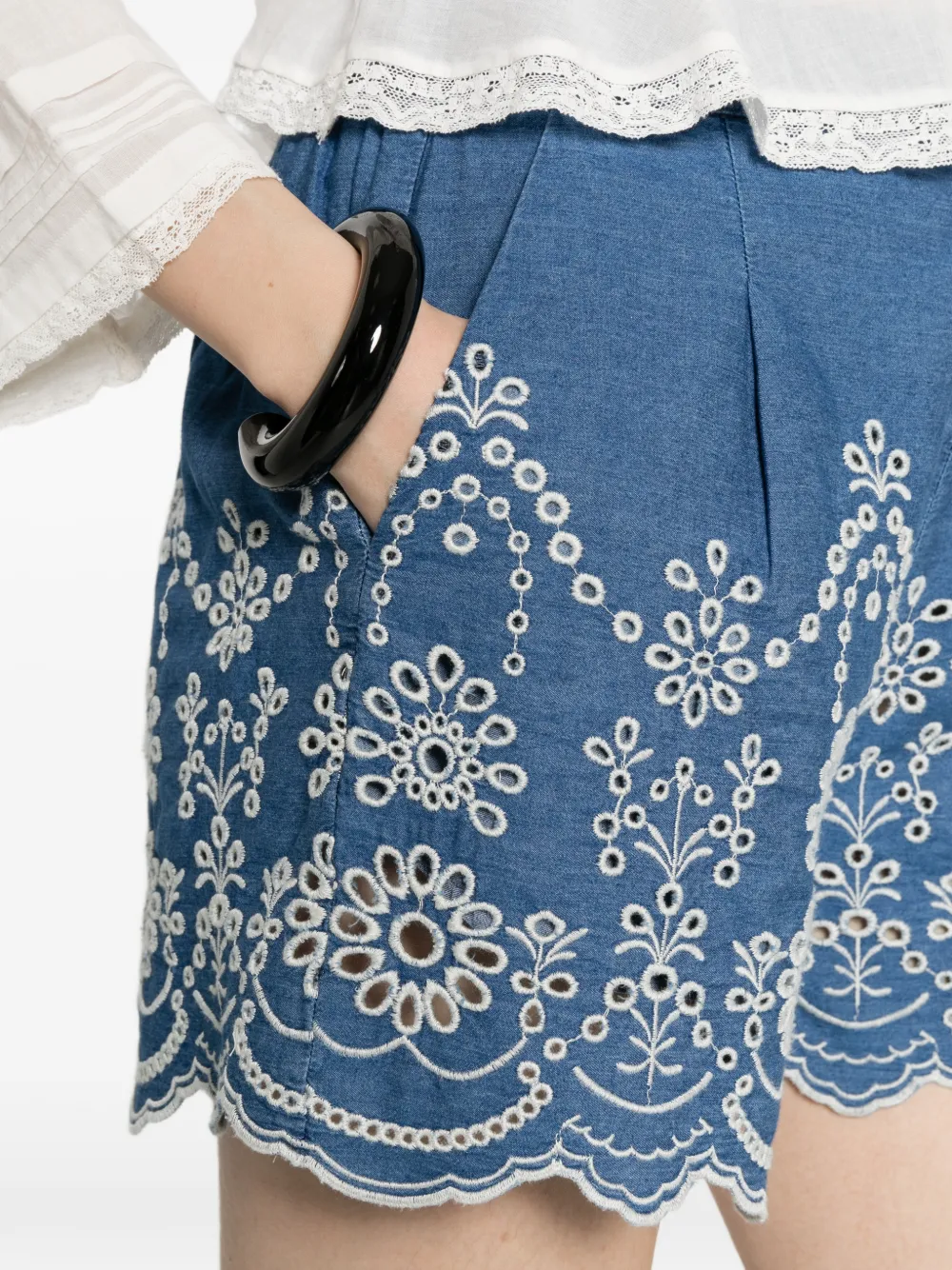 MC2 Saint Barth Shorts met borduurwerk Blauw