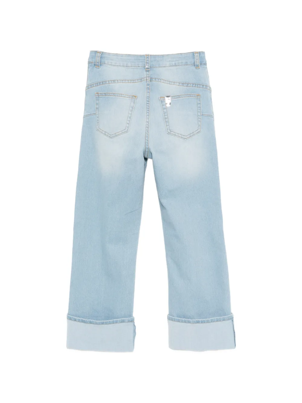 Liu Jo Kids Jeans met omgeslagen pijpen Blauw