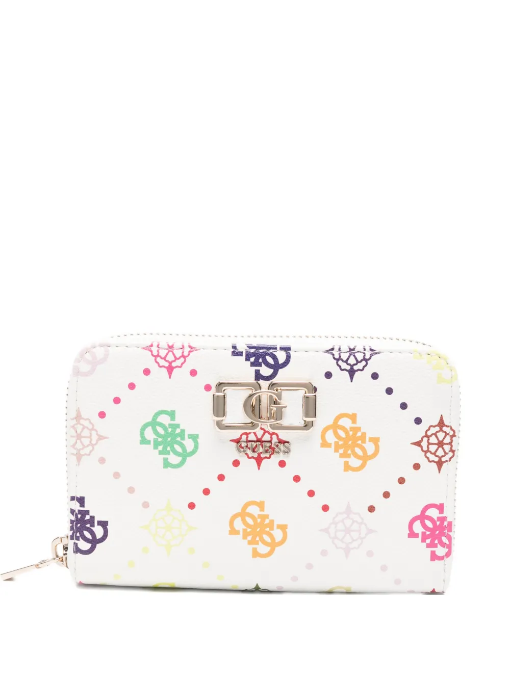 GUESS USA Emelie logo-plaque wallet - Bianco