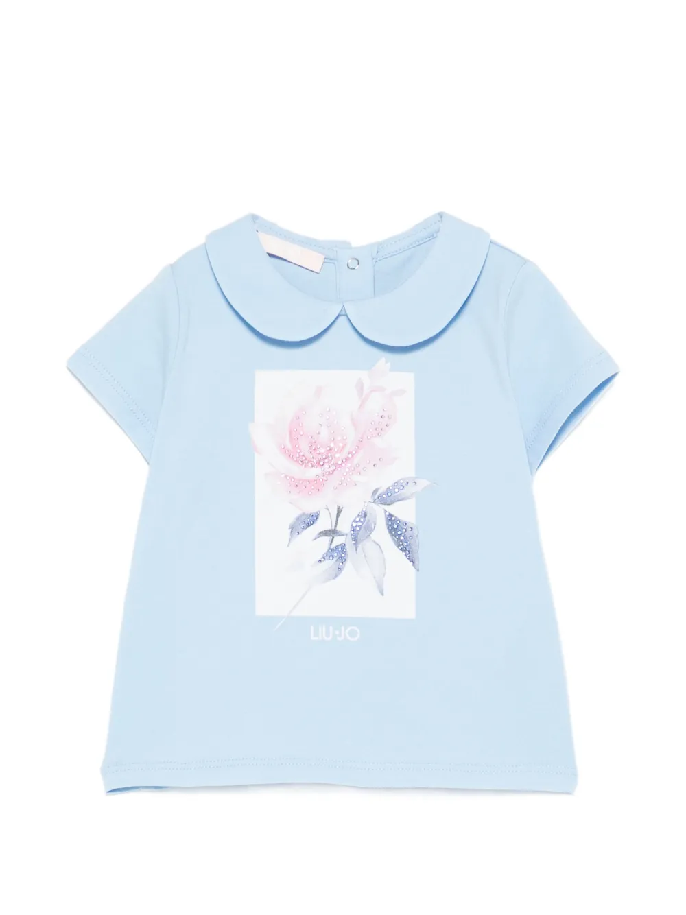 LIU JO collar floral-print top - Blau