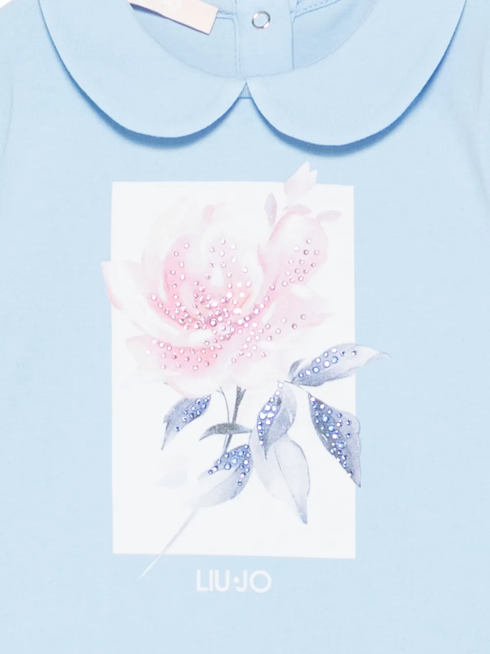  Liu Jo Top Con Estampado Floral Y Cuello - Azul 