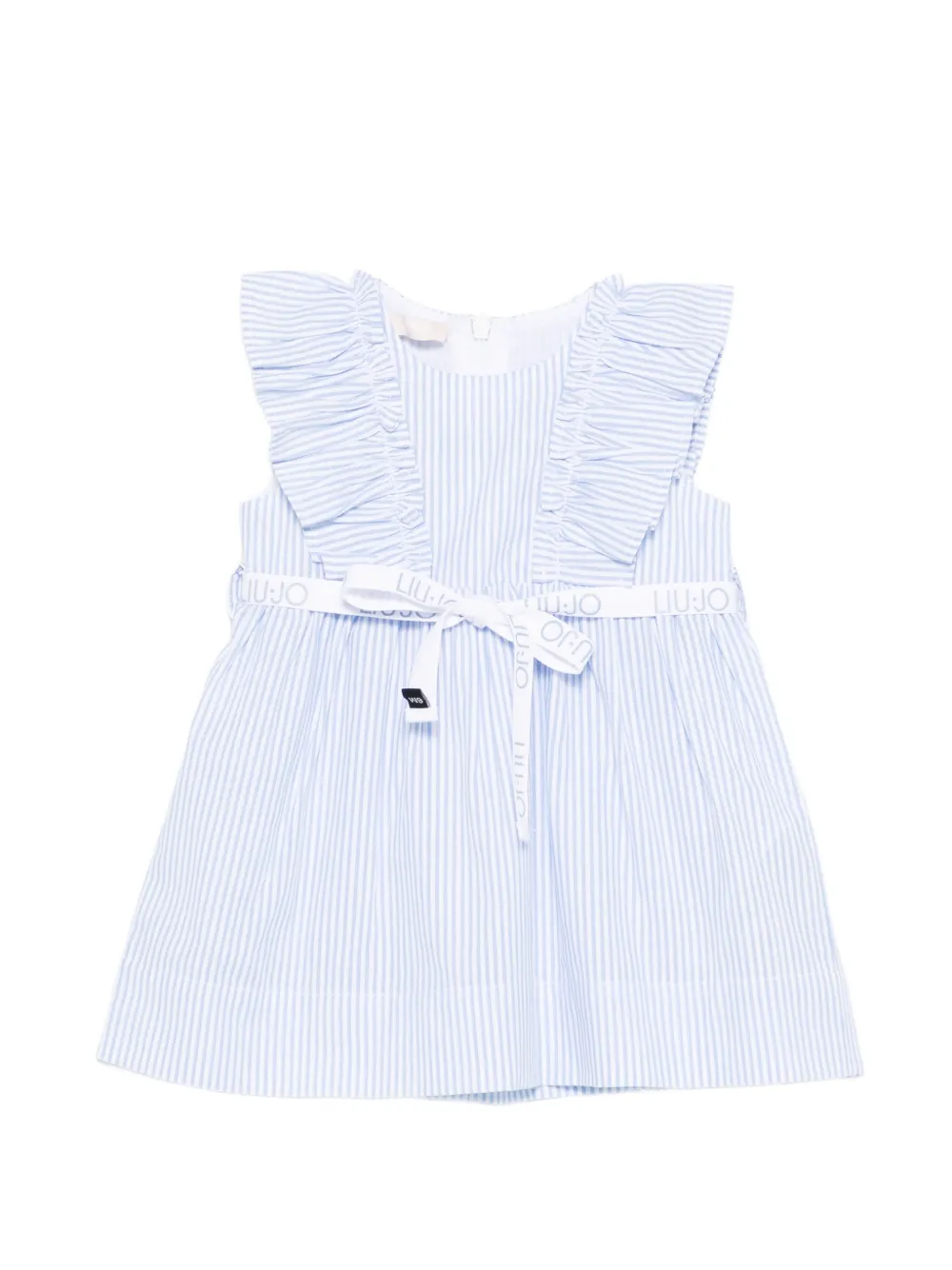 Liu Jo Kids ruffled striped dress - Blu