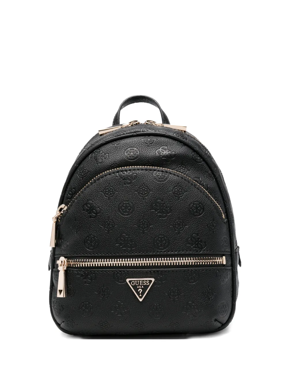 GUESS USA debossed-logo zip backpack - Nero