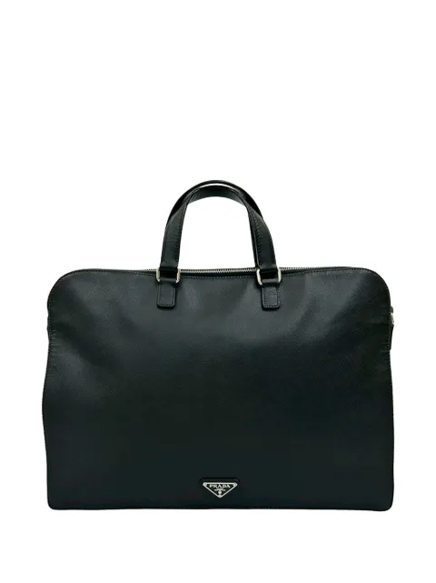 Prada Pre-Owned 2013-2025 Saffiano Portfolio Travel Briefcase business bag