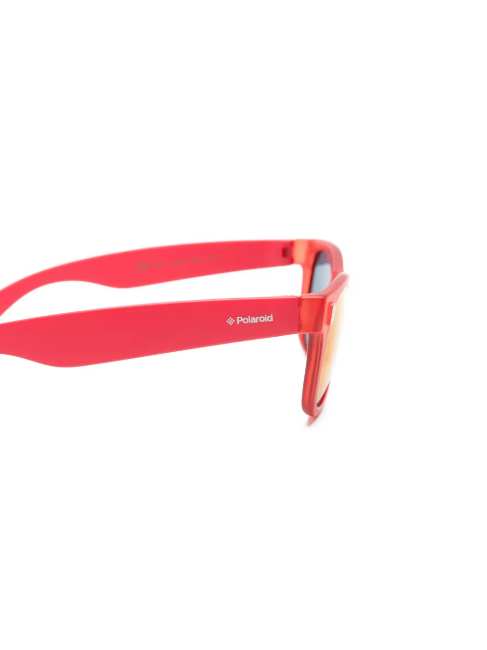 Polaroid Zonnebril met rechthoekig montuur Rood